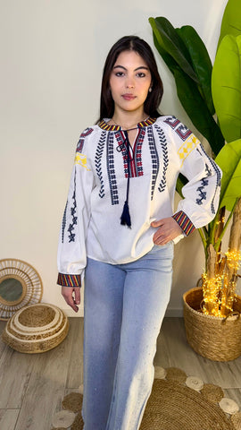 Blusa Boho Chic Luna Bianca