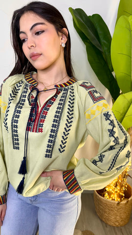 Blusa Boho Chic Luna Verde