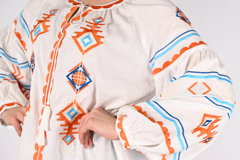 Blusa bordada Inca bianca