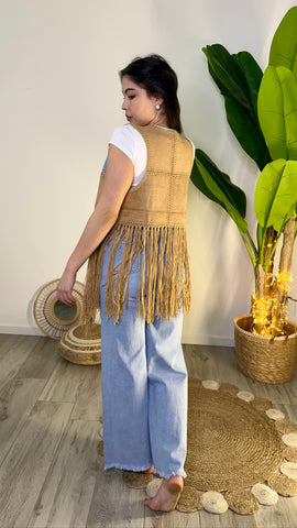 Gilet Scamosciato frange