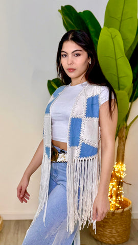 Gilet Scamosciato frange