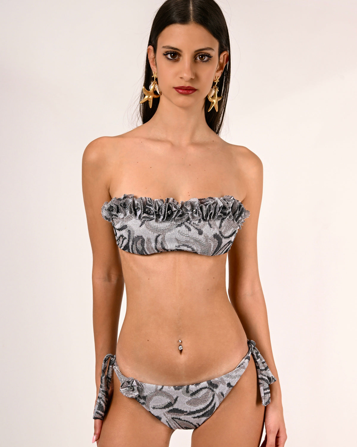 Bikini a Fascia Silver Stars