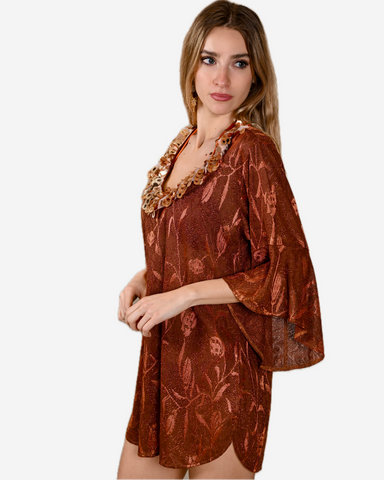 Copricostume Bronzo lurex Fiamma