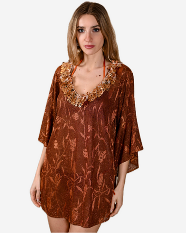 Copricostume Bronzo lurex Fiamma